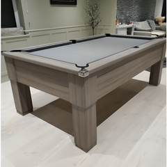 Cry Wolf Square Leg Pool Table | Driftwood | Smart Silver Cloth