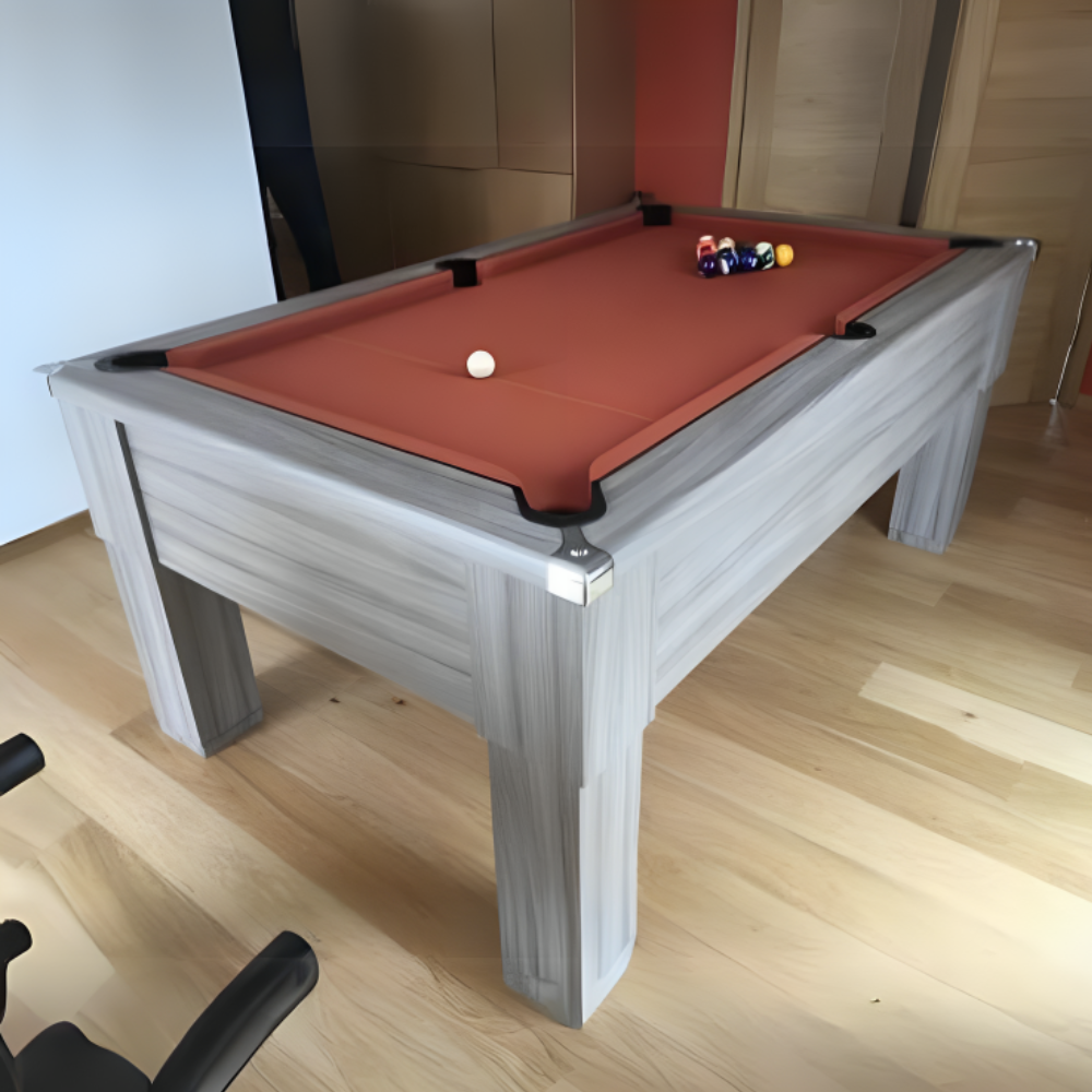 Cry Wolf Square Leg Pool Table | Driftwood | Smart Paprika Cloth