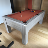 Cry Wolf Square Leg Pool Table | Driftwood | Smart Paprika Cloth