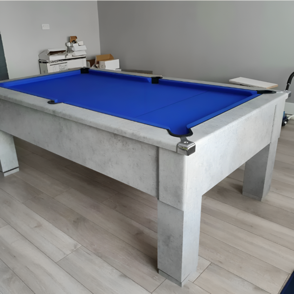 Cry Wolf Square Leg Pool Table | Urban Grey | Elite Pro Royal Blue Cloth