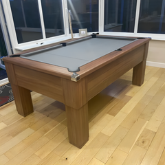 Cry Wolf Square Leg Pool Table | Walnut | Smart Silver Cloth