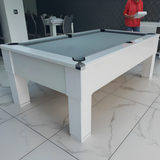 Cry Wolf Square Leg Pool Table | White | Smart Silver Cloth