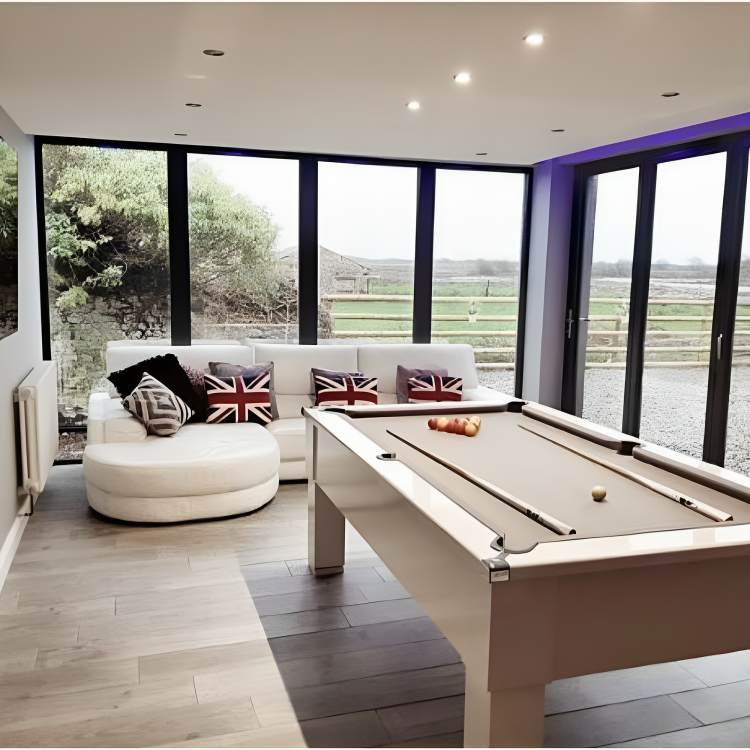 Cry Wolf Square Leg Pool Table | White | Smart Silver Cloth