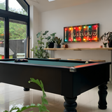 Cry Wolf Turned Leg Pool Table | Black | Elite Pro Spruce Cloth