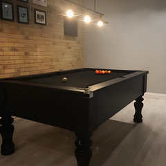 Cry Wolf Turned Leg Pool Table | Black | Smart Black Cloth