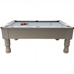 Cry Wolf Turned Leg Pool Table | White | Smart Silver Cloth
