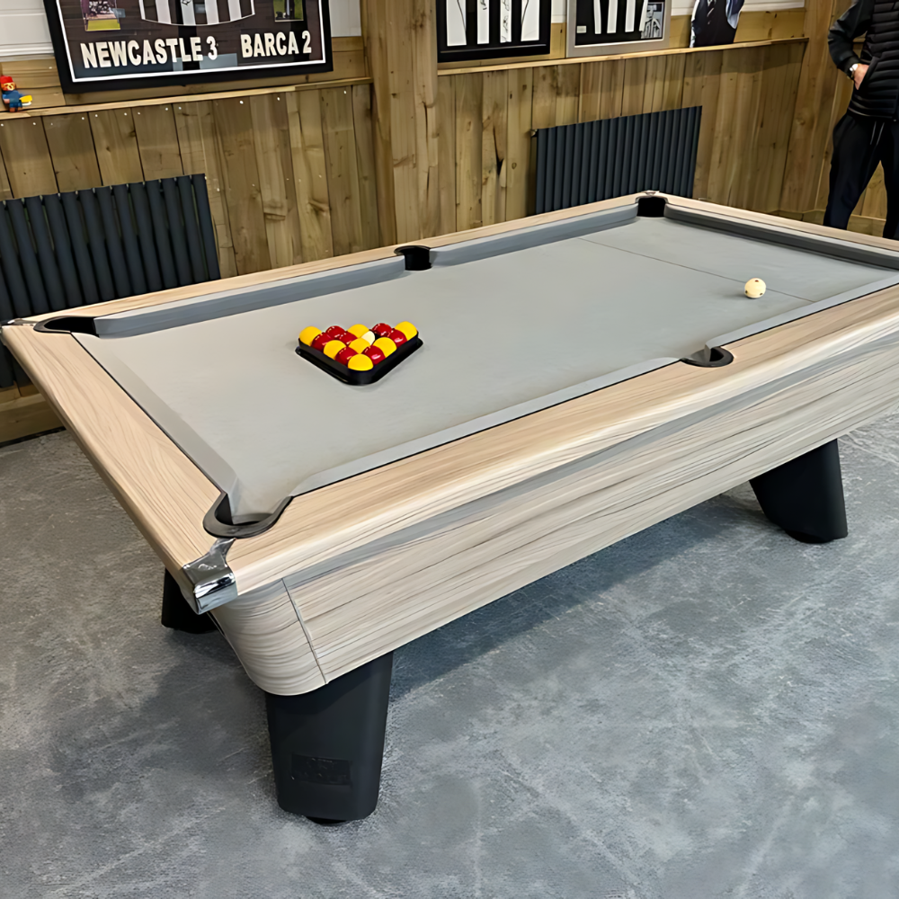 Cry Wolf Indoor Pool Table | Driftwood | Smart Silver Cloth