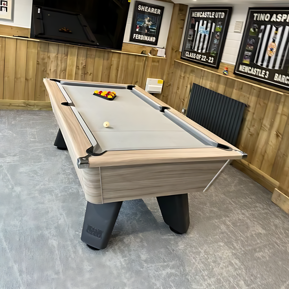 Cry Wolf Indoor Pool Table | Driftwood | Smart Silver Cloth