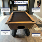 Cry Wolf Slate Bed Indoor Pool Table - Bronze