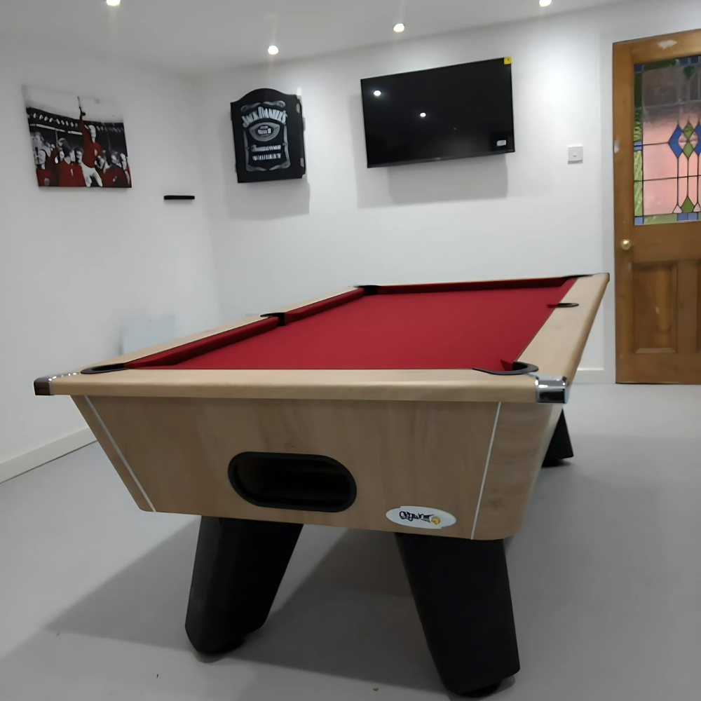 Cry Wolf Slate Bed Indoor Pool Table - Oak