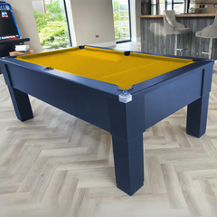 Cry Wolf Square Leg Pool Table | Midnight Blue | Smart Gold Cloth