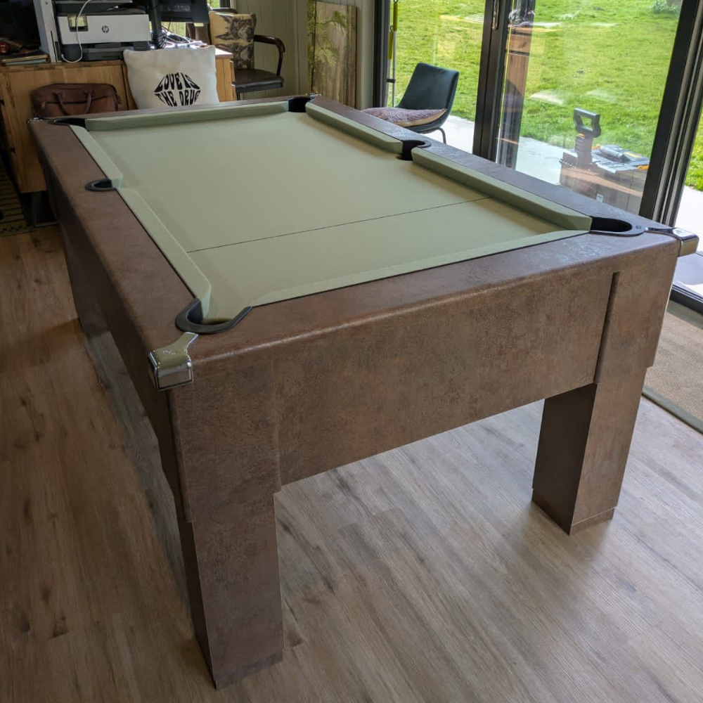 Cry Wolf Square Leg Pool Table | Bronze | Smart Sage Cloth