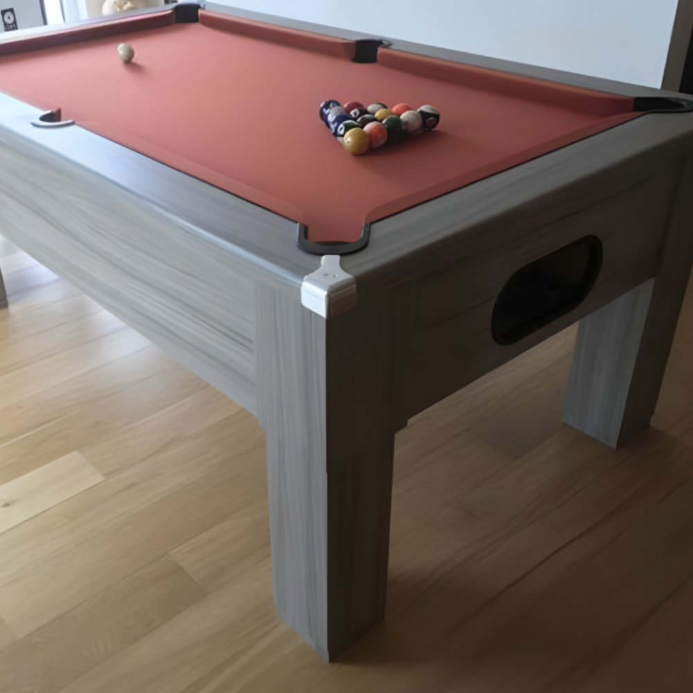 Cry Wolf Square Leg Pool Table | Driftwood | Smart Paprika Cloth