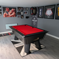 Cry Wolf Indoor Pool Table | Black | Smart Red Cloth