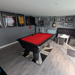 Cry Wolf Indoor Pool Table | Black | Smart Red Cloth
