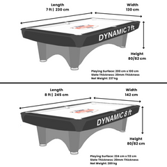 Dynamic Triumph American Slate Bed Pool Table White - 7ft or 8ft