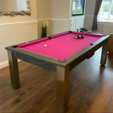 FMF Elixir Pool Dining Table | Anthracite Slate | Elite Pro Fuchsia Cloth