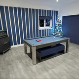 FMF Elixir Pool Dining Table | Anthracite Slate | Smart Cadet Blue Cloth