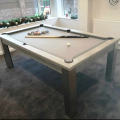 FMF Elixir Pool Dining Table | Chicago Concrete | Smart Silver Cloth