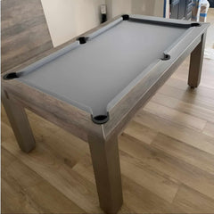 FMF Elixir Pool Dining Table | Distressed Oak | Strachan 777 Grey Cloth