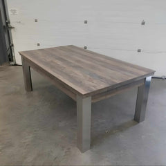 FMF | Elixir Slate Bed Pool Dining Table | Distressed Oak