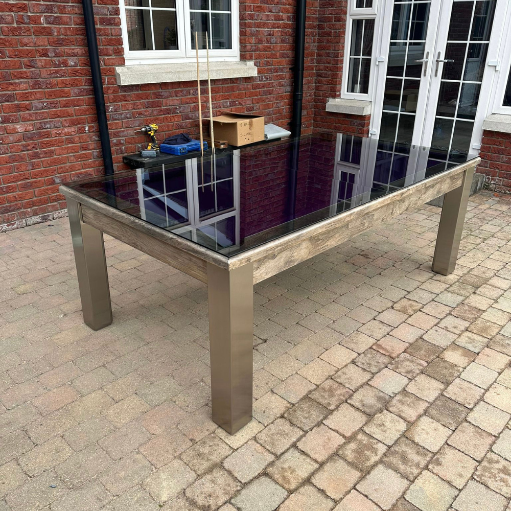 FMF Elixir Outdoor Pool Dining Table | Distressed Oak