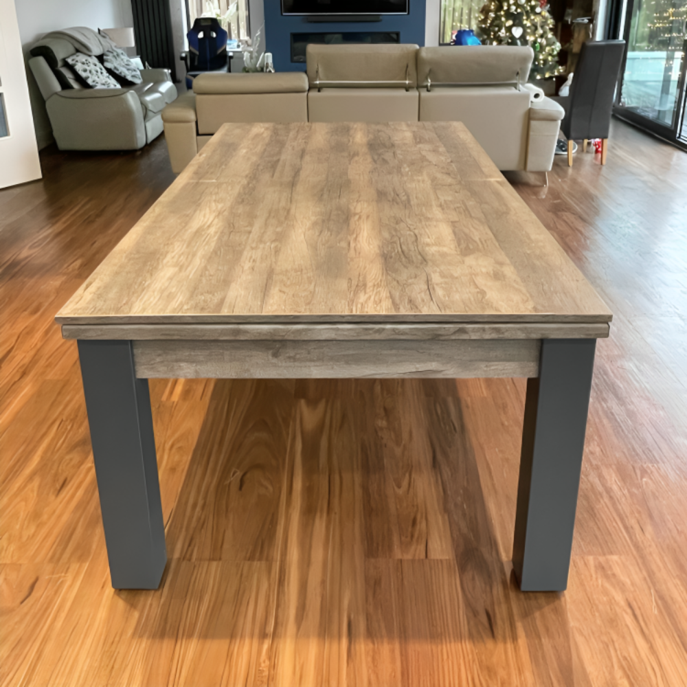 FMF | Elixir Slate Bed Pool Dining Table | Distressed Oak