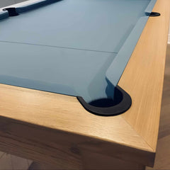 FMF Elixir Pool Dining Table | Grey Oak | Smart Powder Blue Cloth