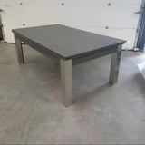 FMF | Elixir Slate Bed Pool Dining Table | Metallic Graphite Grey