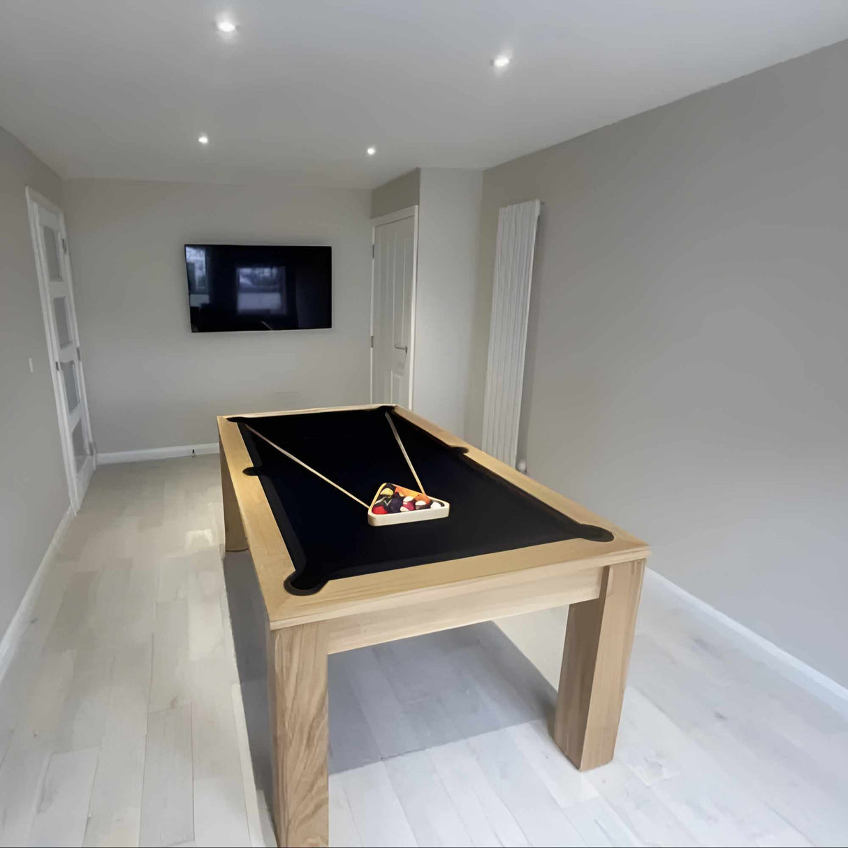 FMF Elixir Pool Dining Table | Nebraska Oak | Smart Black Cloth