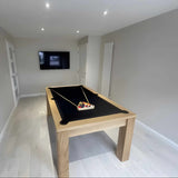 FMF Elixir Pool Dining Table | Nebraska Oak | Smart Black Cloth