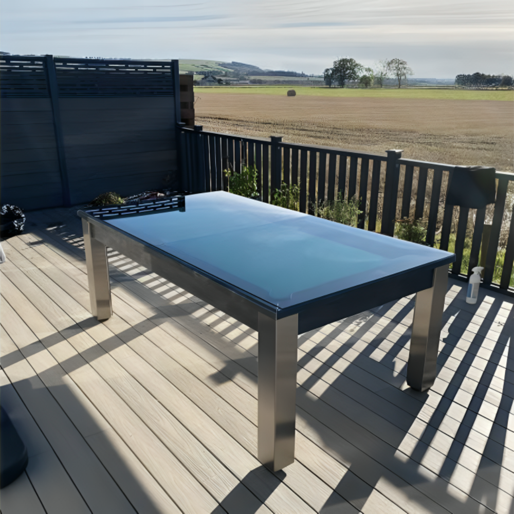 FMF Elixir Outdoor Pool Dining Table | Anthracite Slate