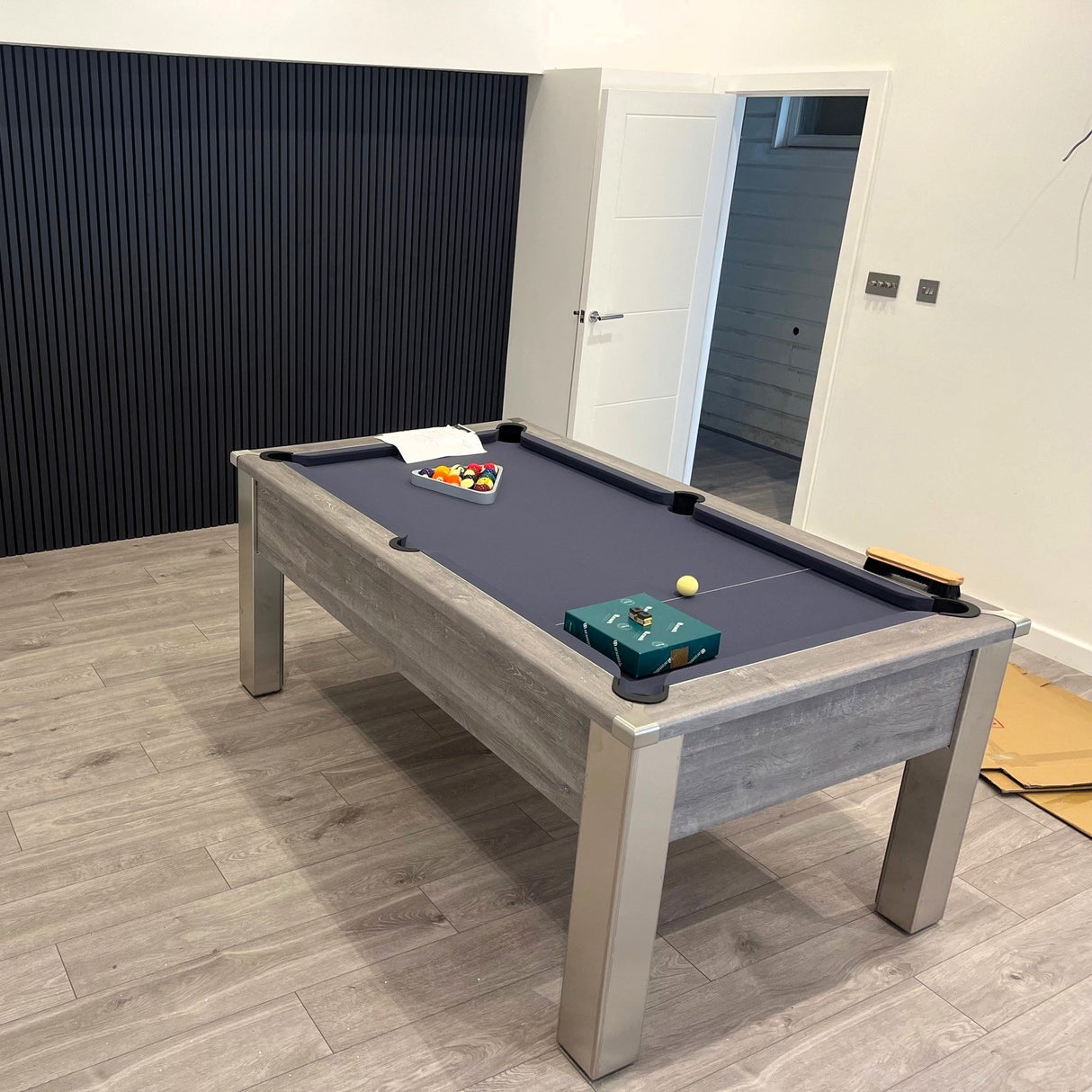 FMF Spirit Tournament Pool Table | River Oak | Smart Black Cloth