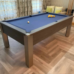 FMF Spirit Tournament Pool Table | Metallic Graphite Grey | Elite Pro Cadet Blue Cloth