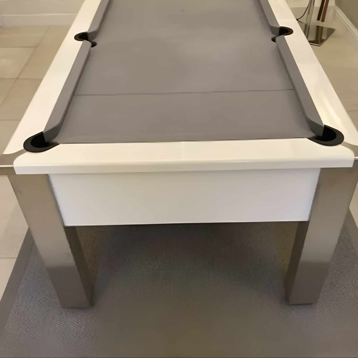 FMF Spirit Tournament Pool Table | White | Strachan 777 Grey Cloth