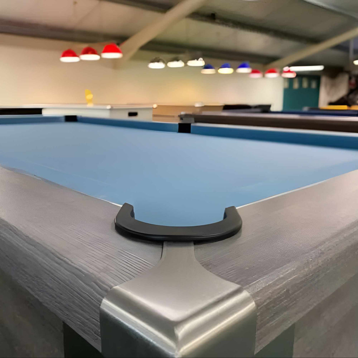 FMF Spirit Tournament Pool Table | River Oak | Smart Powder Blue Cloth