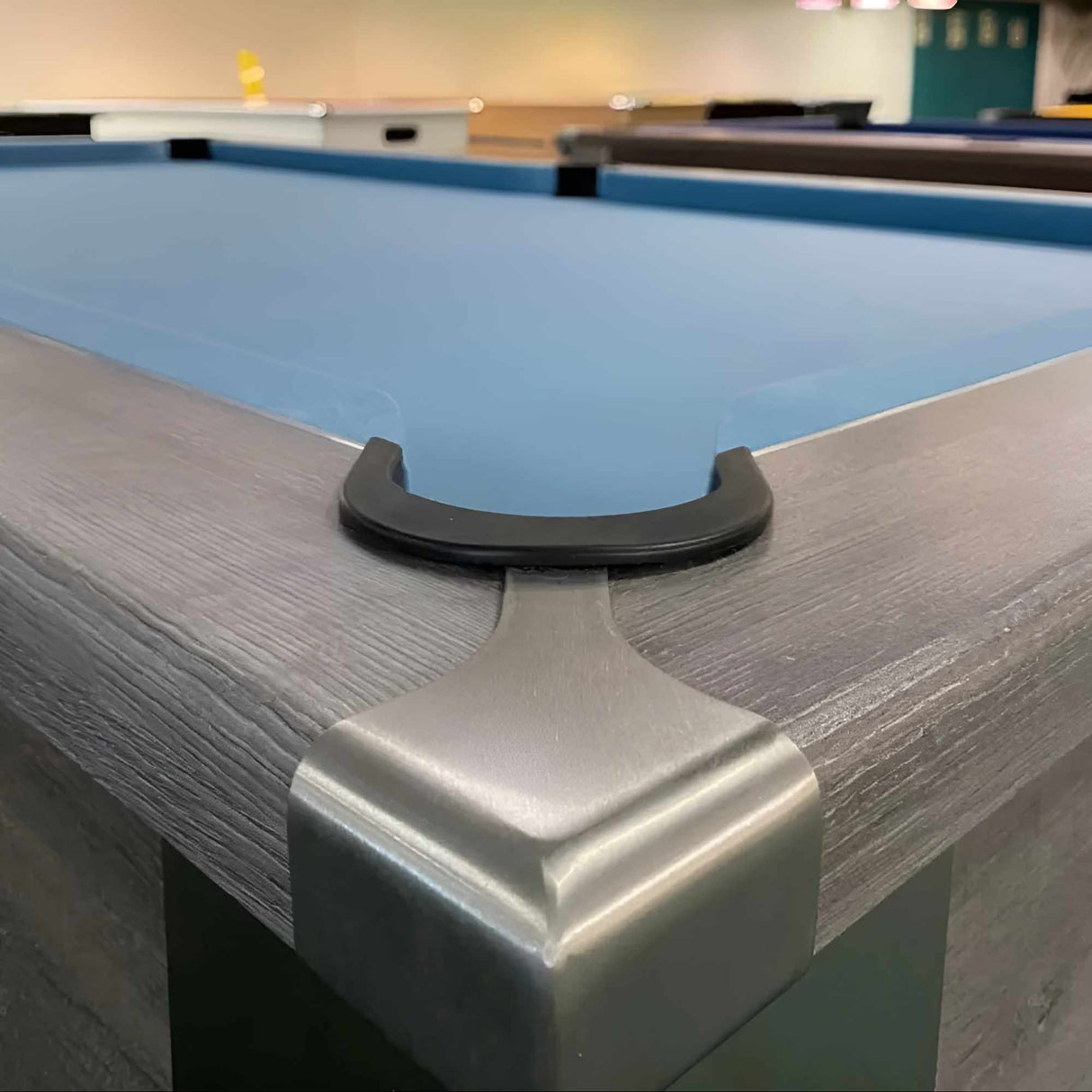 FMF Spirit Tournament Pool Table | River Oak | Smart Powder Blue Cloth
