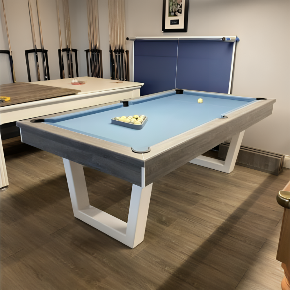 FMF Ultimate Pool Dining Table | Various Finishes | Elite Pro Powder Blue Cloth