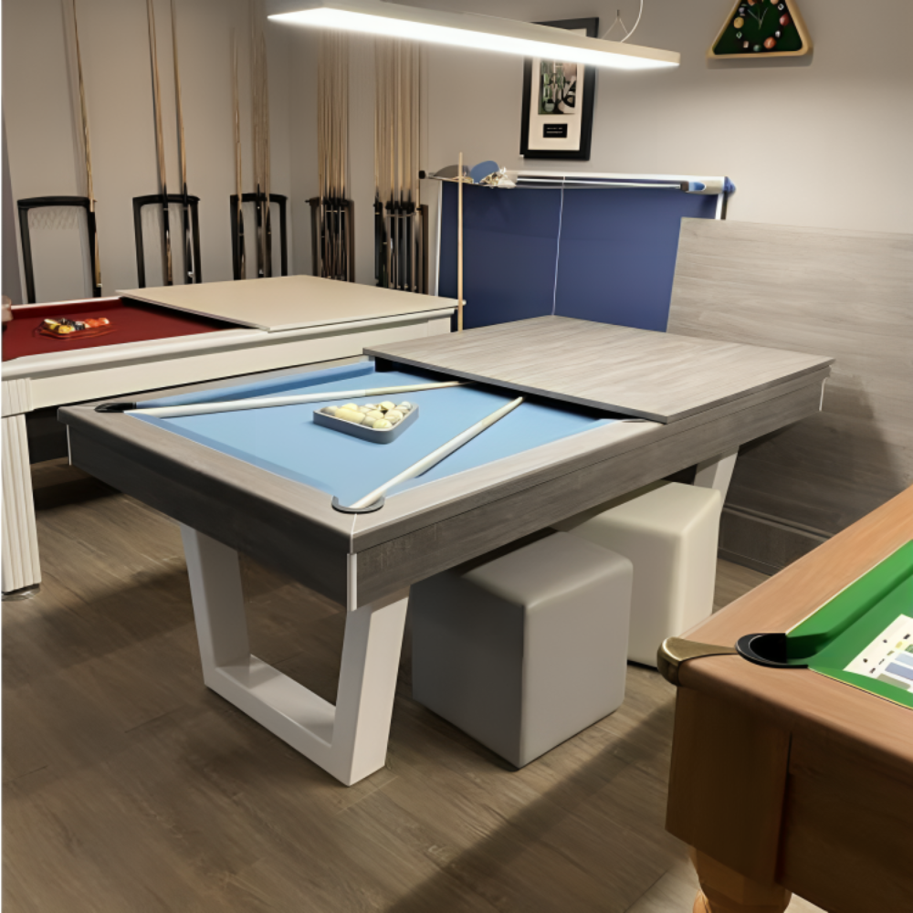 FMF Ultimate Pool Dining Table | Various Finishes | Powder Blue Cloth