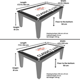 Classic Slate Bed Pool Dining Table | Driftwood