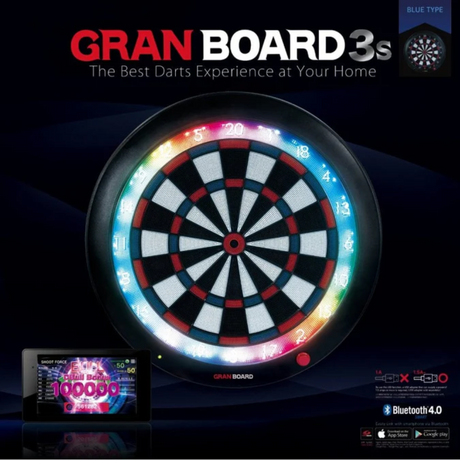 Granboard 3S - Professional Electronic Soft Tip Dartboard | Blue
