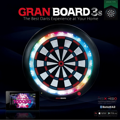 Granboard 3S - Professional Electronic Soft Tip Dartboard | Green