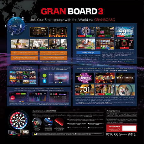 Granboard 3S - Professional Electronic Soft Tip Dartboard | White
