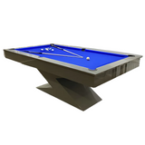Lightning Slate Bed Pool Dining Table | Gloss Grey