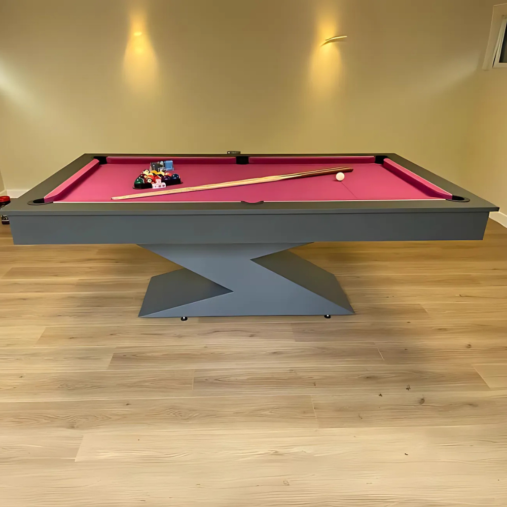Lightning Slate Bed Pool Dining Table | Graphite Grey