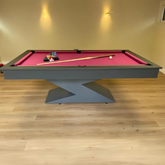 Lightning Slate Bed Pool Dining Table | Graphite Grey