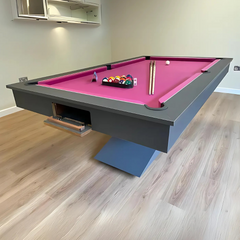 Lightning Slate Bed Pool Dining Table | Graphite Grey