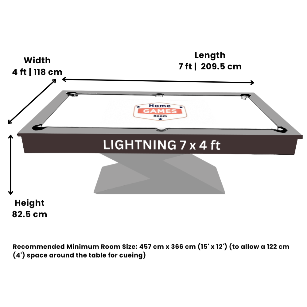Lightning Slate Bed Pool Dining Table | Gloss Grey