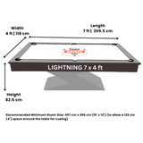 Lightning Slate Bed Pool Dining Table | Gloss Grey