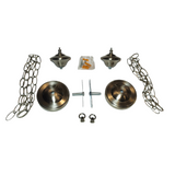 Pool & Snooker 4 Shade Lamp Polished Chrome